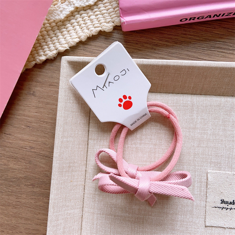 儿童春季小清新纯色基础BB夹女童手工手打蝴蝶结发夹亲子款侧边夹详情13