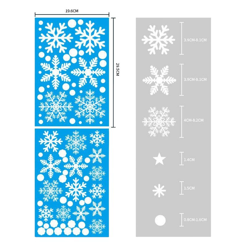 Рождественские наклейки на стекло с снежинками для украшения окон, декор для рождественской вечеринки, статические наклейки с Санта-Клаусом в подарок