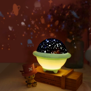 创意礼品外星人飞船灯跨境直供太空投影灯氛围夜灯生日儿童礼