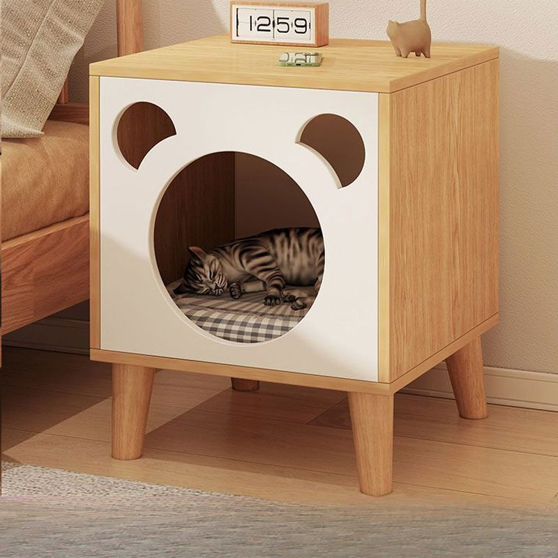 Solid Wood Cat Cage Bedside Table Storage Rack Small Bedside Cabinet Cat Exclusive Bedroom Cat House Storage Cabinet Storage Cabinet