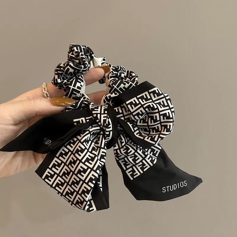 Французский новый бант колбасный круг простой конский хвост веревка для головы дикие шарики для волос