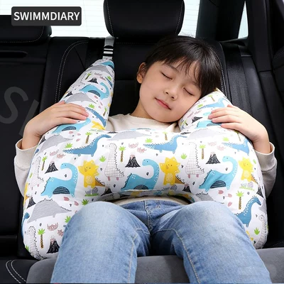 pillow pillow car sleeping | Seat belt shoulder pad - dinosaur-paradise-removable-and-washable-liner-pure-cotton-fabricbreathable-style