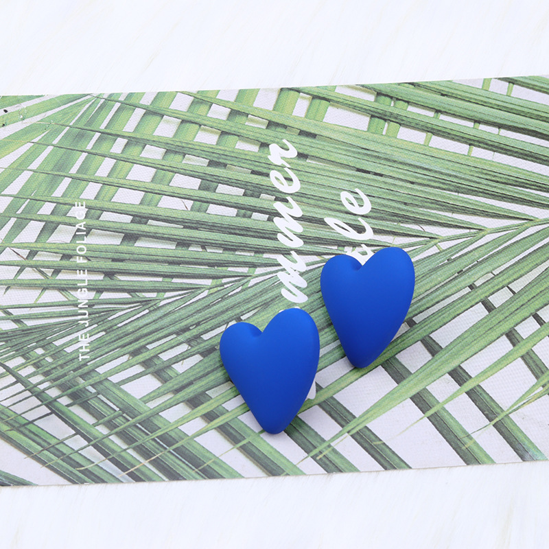 9g Weight Earrings Classification 1 Pair Quantity Daily Occasion Acrylic Material Heart Shape Pattern Women'S Gender Spray Paint Design Fashion Style 1 Pair Fashion Heart Shape Spray Paint Arylic Earrings 5