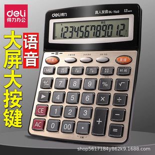 Deli 1559 Calculator Desktop Large Screen Financial Office Accounting Special Shopping Mall Cashier Calculator Wholesale