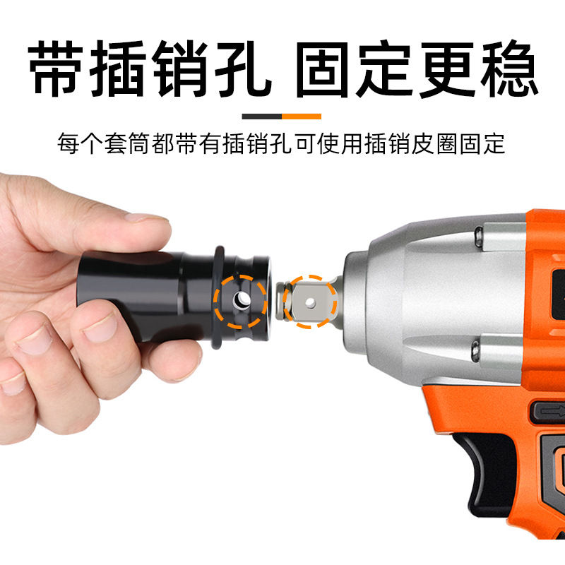 Llave eléctrica socket alargado hexagonal cabeza pistola grande volador llave tornillo tuerca marco trabajador 8-34mm