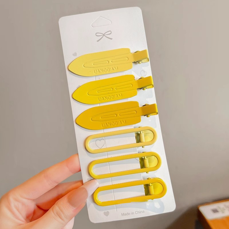 Pin de cabello sin marcas para mujeres 2025 nuevo frente lateral pecado clips maquillaje pin de cabello clip de boca de pato tocado
