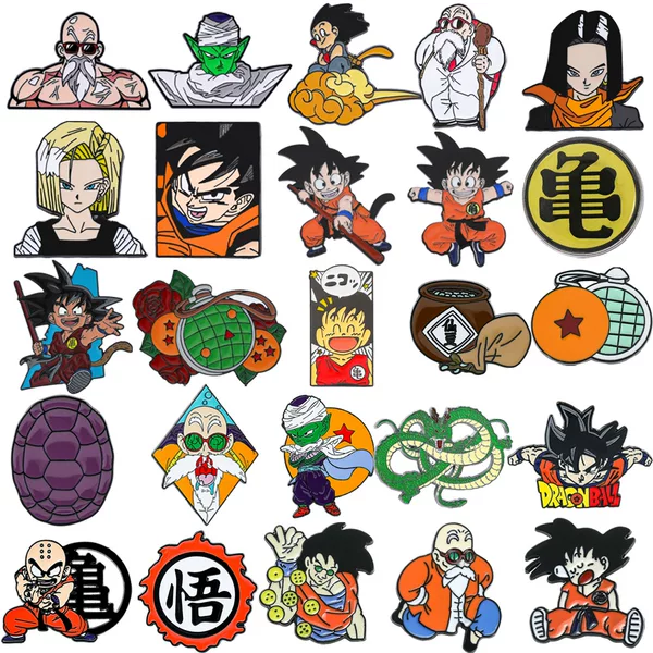 107 Types of Dragon Ball Metal Badges, Dragon Ball Goku Character Alloy Enamel Pins, Accessories, Brooches, Backpack Decorations
