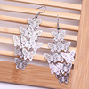 Fashionable earrings, copper accessory, wholesale