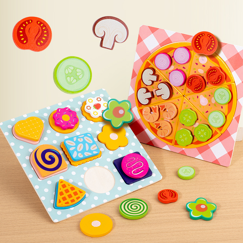 Fabricante mayorista de madera alfabeto digital forma cognición mano agarrar tablero infantil juegos de puzzle puzzle image 1