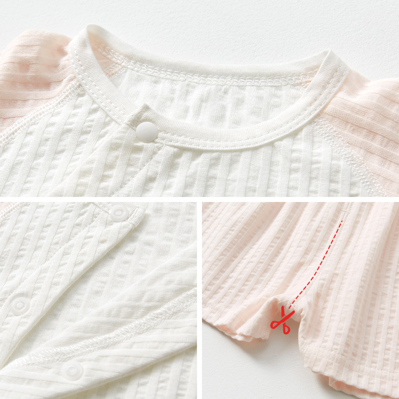 Ropa de verano para bebés traje de Niños de manga corta dividida niña niños de 1 año bebé recién nacido 2 ropa de bebé delgada de verano