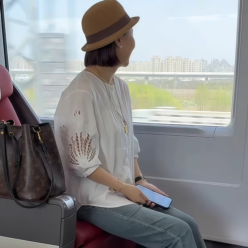 中空刺繍七分袖白シャツ女性用 2025 夏の新スリムコットンシャツ気質年齢軽減トップ女性用|undefined