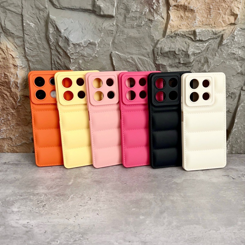 适用红米Note14手机壳14C气囊防摔小米POCOX7Pro羽绒服保护套