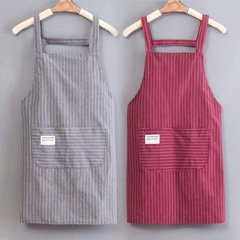 Cotton Breathable Home Kitchen Apron Anti-stain New Style Belted Waist Nordic Simple Women Fashion Cooking Workwear