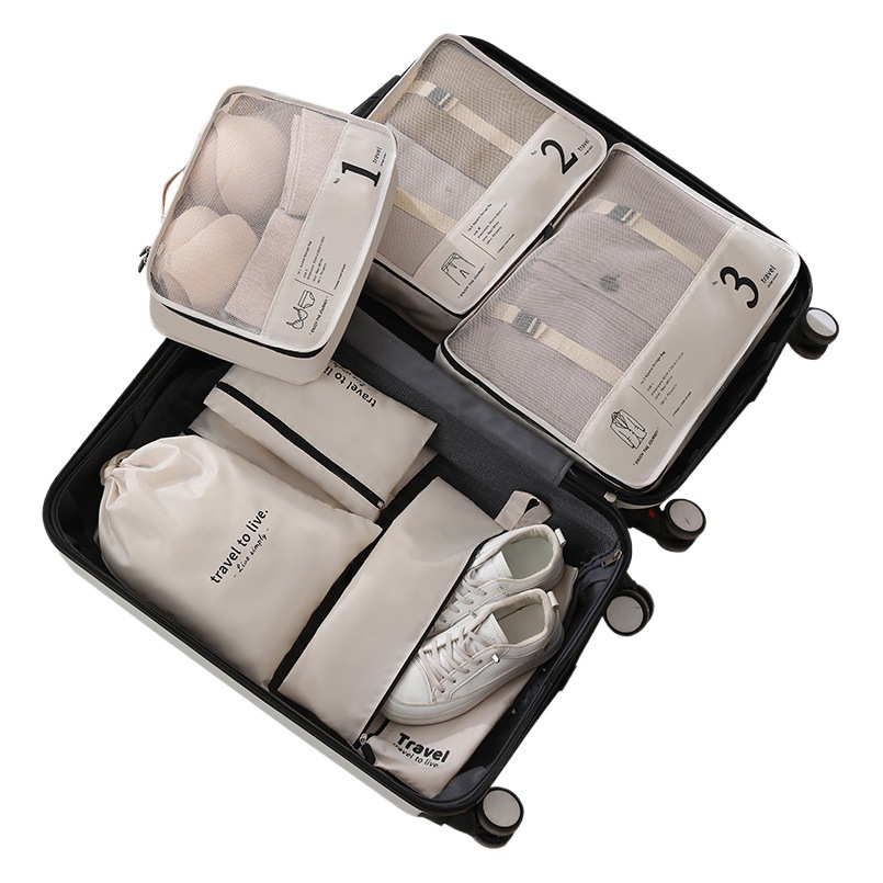 Travel Storage Bag, Travel Suitcase, Clothes and Shoes Organization and Classification Storage Set, Toiletries and Cosmetics Storage Bag