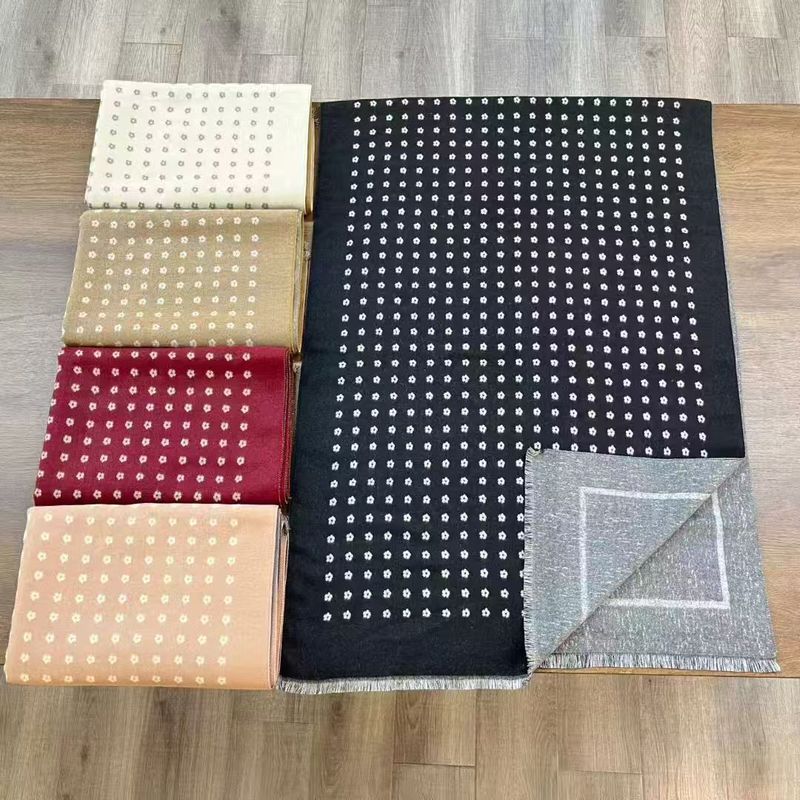 她信跨境秋冬植物印花佩斯纹利花朵图案ins风设计感围巾scarves|undefined