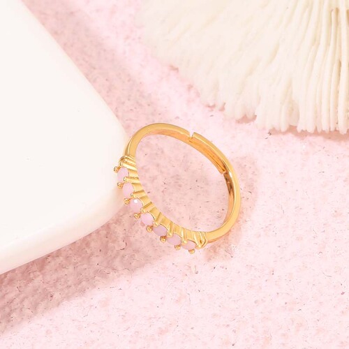 Zhongxing new hand jewelry ring gold-wrapped niche design European and American style ins light luxury opening adjustable non-fading ring