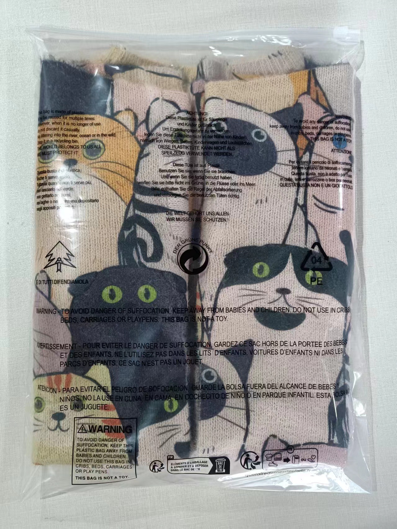 Otoño y invierno suéter de tamaño grande patrón de dibujos animados chaqueta suelta perezosa gato de moda de punto de cuello redondo medio largo image 5