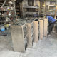 Workshop custom wholesale stainless steel 304 step ladder factory warehouse dust-free workshop mobile platform step ladder