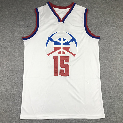 Summer cross-border jersey Nuggets 15 Jokic jersey 27 Murray embroidered basketball uniform men's sports training uniform casual