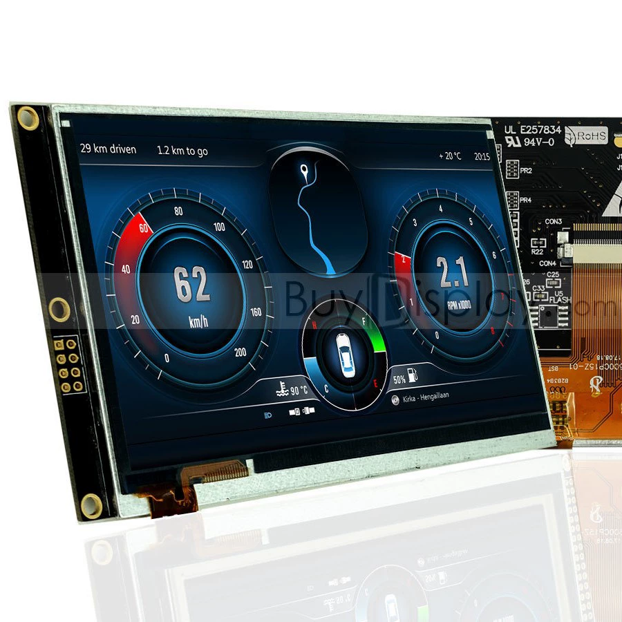 [5 дюймов TFT LCD цветной жидкокристаллический дисплей с контроллером RA8875/сенсорный экран на емкостной панели/серийный интерфейс]