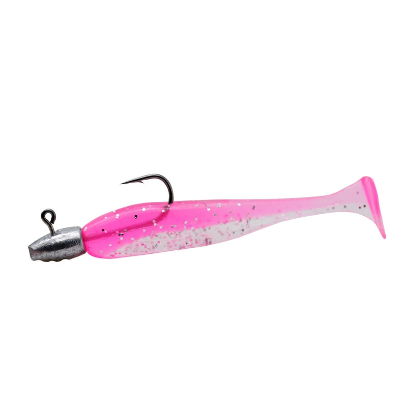 Root bait soft bait road sub -bait lead hook tail fish 5 loaded bionic bionic fake bait leader hook fishing gear
