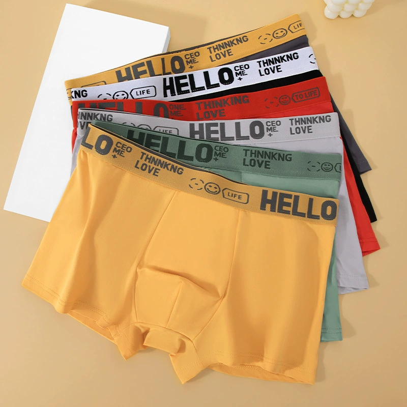 Мужское нижнее белье hello, приятное для кожи, двухслойное, впитывающее влагу, дышащее нижнее белье, удобный расширенный пояс, мужское нижнее белье со средней талией