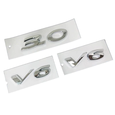 Car logo: 3.0 V8 5.0 Silver Rear