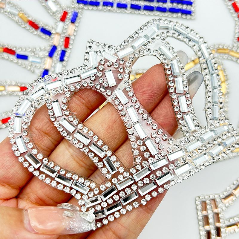 Joyas de diamante de corona accesorios de ropa parche autoadhesivo zapatos sombreros diamante de cristal DiDi joyas de decoración diamante