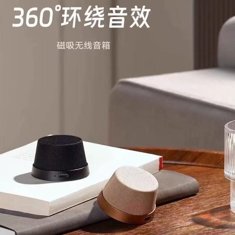 Fuente de fábrica de succión de soporte de teléfono móvil Bluetooth inalámbrico cubierto de tela altavoz mini al aire libre portátil impermeable subwoofer pesado