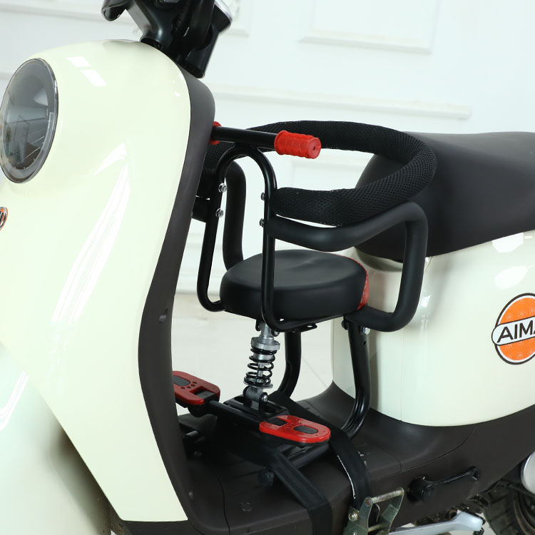 Suitable for Electric Vehicles, Front-Mounted Baby Seat with Thickened Cushion, Universal Type for Electric Motorcycles and Small Spaces, Child Seat with Reduced Space Requirements