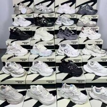 秋冬季高品质皮面运动女鞋撤柜断码厚底老爹鞋外贸运动鞋库存鞋子