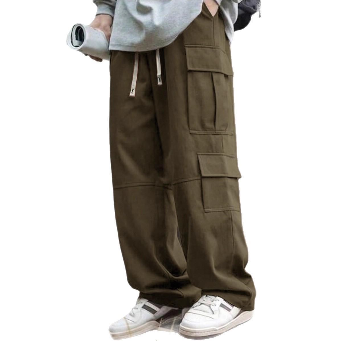 Comercio exterior transfronterizo de Europa y Estados Unidos Amazon pantalones de trabajo recto para hombres al aire libre diseño suelto multi-bolsas pantalones de trabajo para hombres