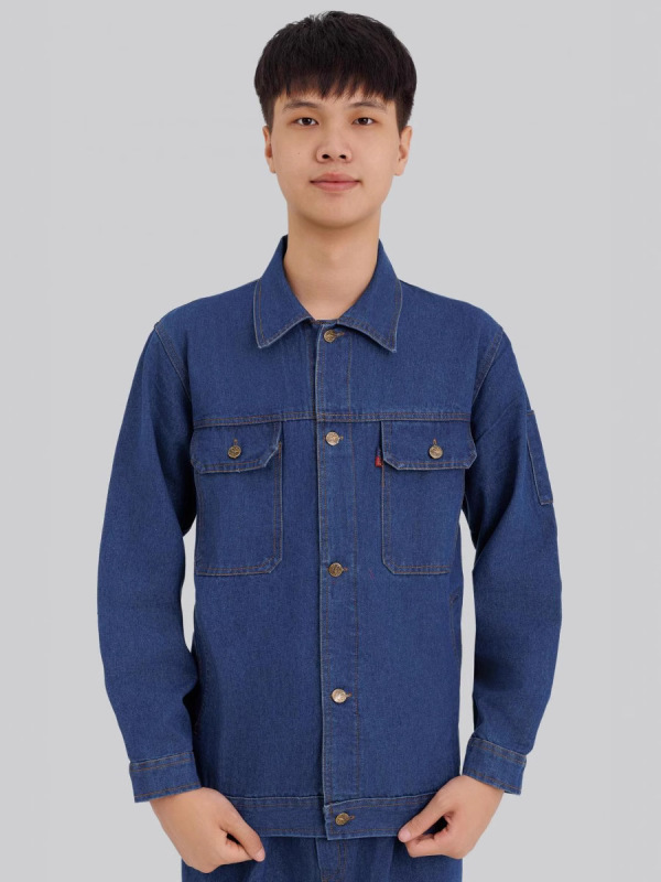 牛仔工作服春夏装定制国家电网电焊工装耐磨耐脏精梳棉工程服 芳|undefined