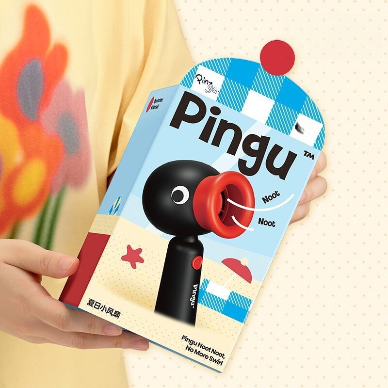 Pingu small fan, portable handheld fan for mobile phones, mini cute fan for dormitories and office desks Pingu small fan, portable handheld fan for mobile phones, mini cute fan for dormitories and office desks