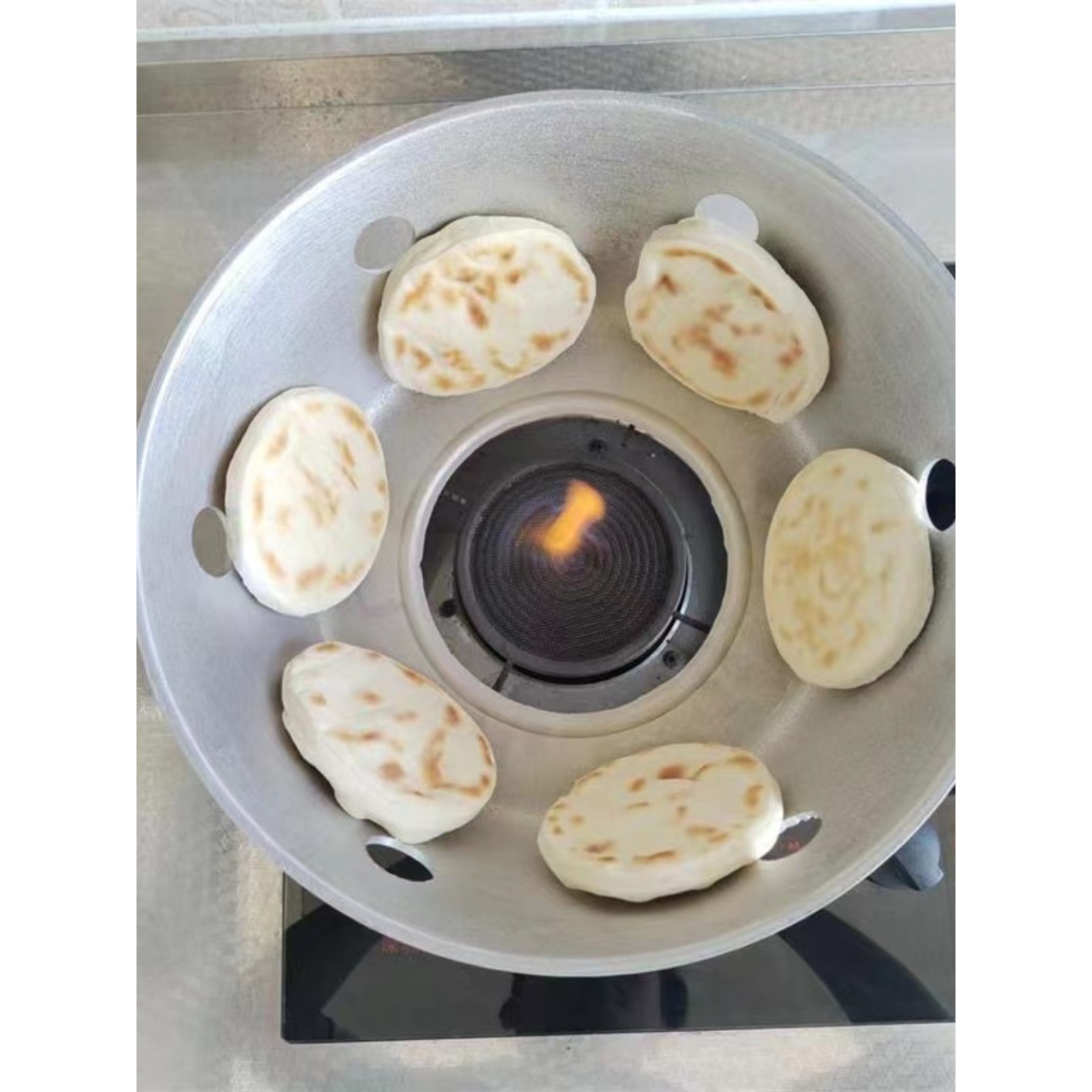 锅圈家用做烧饼用铝锅燃气锅炉老式纯铝锅圈饼铛烧烤饼锅盔烤炉