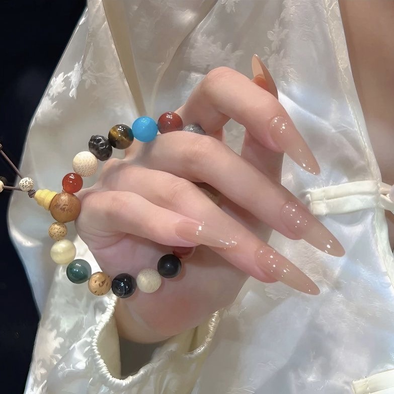 夏日新款美甲穿戴甲ins高级纯欲风穿戴式美甲贴指甲贴片短款|undefined