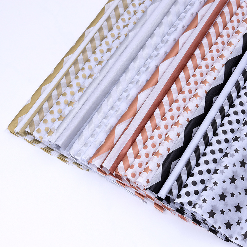 Papel de copia plegable metálico 20 hojas 50x70cm papel de tejido de Navidad papel de pera en stock papel de embalaje