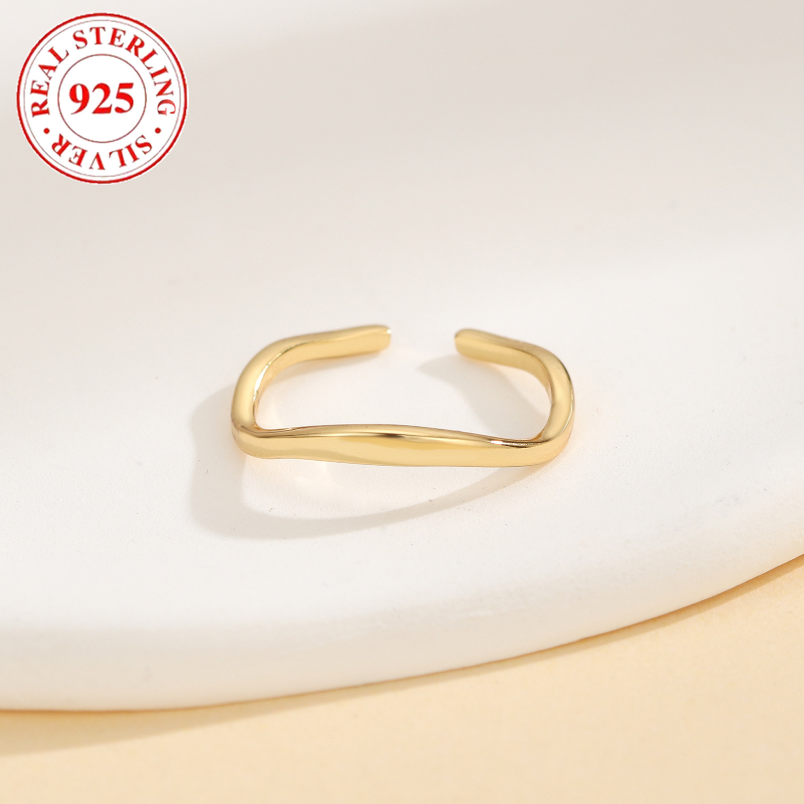 Holiday, Daily Occasion 925 Sterling Silver Material Solid Color Pattern Hot Selling S925 Sterling Silver Irregular Opening Adjustable Women's Toe Ring Beach Foot Ring