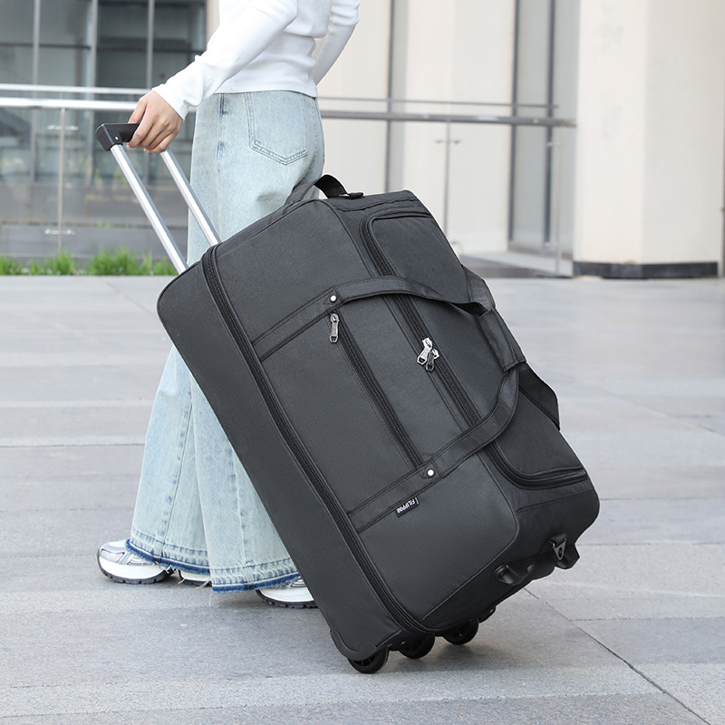 Cross-Border Oxford Trolley Bag, Large-Capacity Travel Bag, Unisex, Single Shoulder Diagonal Multi-Functional Luggage Bag