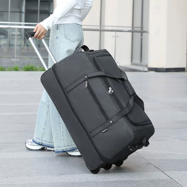 Cross-Border Oxford Trolley Bag, Large-Capacity Travel Bag, Unisex, Single Shoulder Diagonal Multi-Functional Luggage Bag