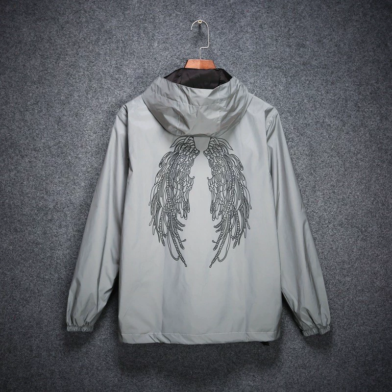 Windproof Trench Coat, Retroreflective Hooded Jacket, Unisex for Elementary Students, Winter