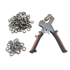 10mmエアホールバックル取り付け工具、ハンドプレスプライヤー、帆布テント生地パンチングメタルアイバックル、エアアイバックルの10mmセット