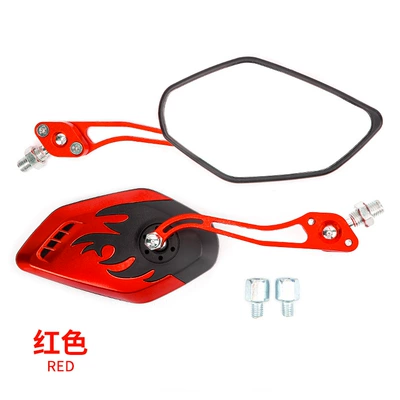 Mirror Reversing Mirror Flame – Motorcycle rearview mirror - flame-rearview-mirror-2680-red