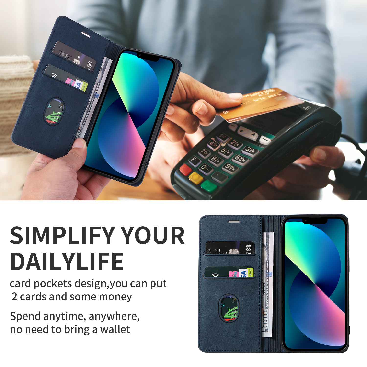 Leather Wallet Case For Iphone 17 16 Se 3 And Samsung S25 Models_voghion.com