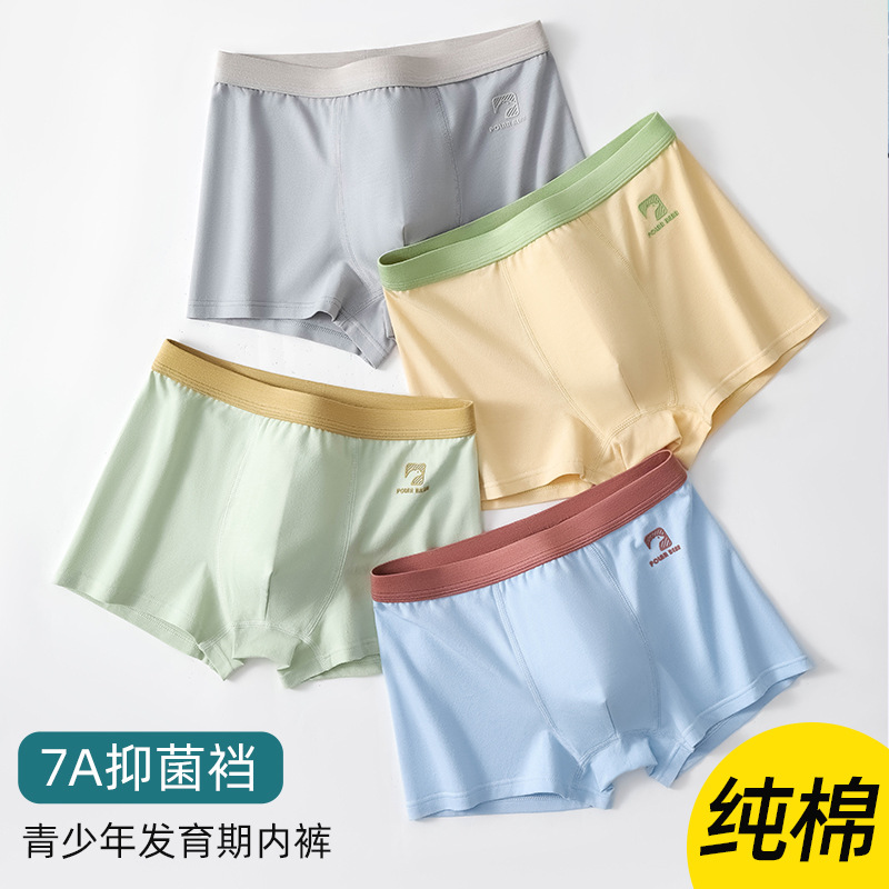Teenage underwear boys developmental junior high school students high school children's underwear cotton boxer boxer shorts shorts