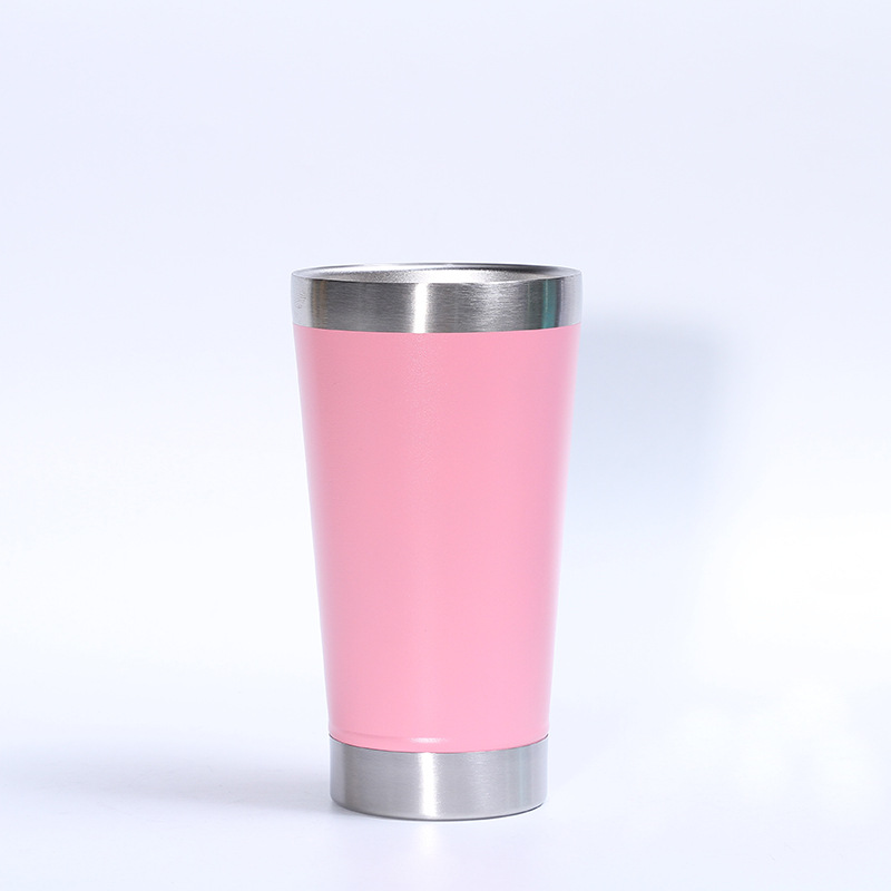 Brasil 20oz taza de cerveza de acero inoxidable al aire libre de coches de plástico taza de coche portátil auto-contenido botella abridor de vacío taza