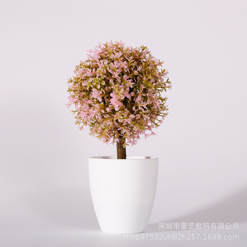 Simulación de plantas verdes, plantas en macetas, comercio electrónico, venta al por mayor, venta directa de fábrica, bola de hierba artificial de plástico, decoración del hogar, decoración del hogar image 12