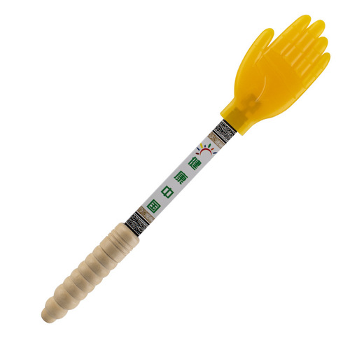 Health and Wellness Meridian Scraping with Wang Honggang's Ancient Method Meridian Scraping Palm, Yellow Small Hand Silicone Scraping Stick, Full Body Knocking Hammer