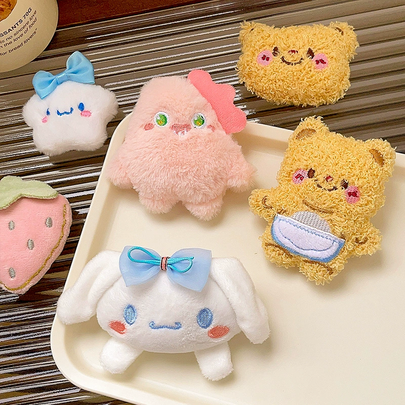 Cartoon plush doll, cute creative accessory with accessories, semi-finished product, handmade, wholesale