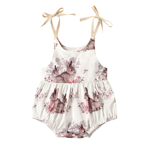 Cross-border exclusive 2024 white rabbit print camisole GL2133#